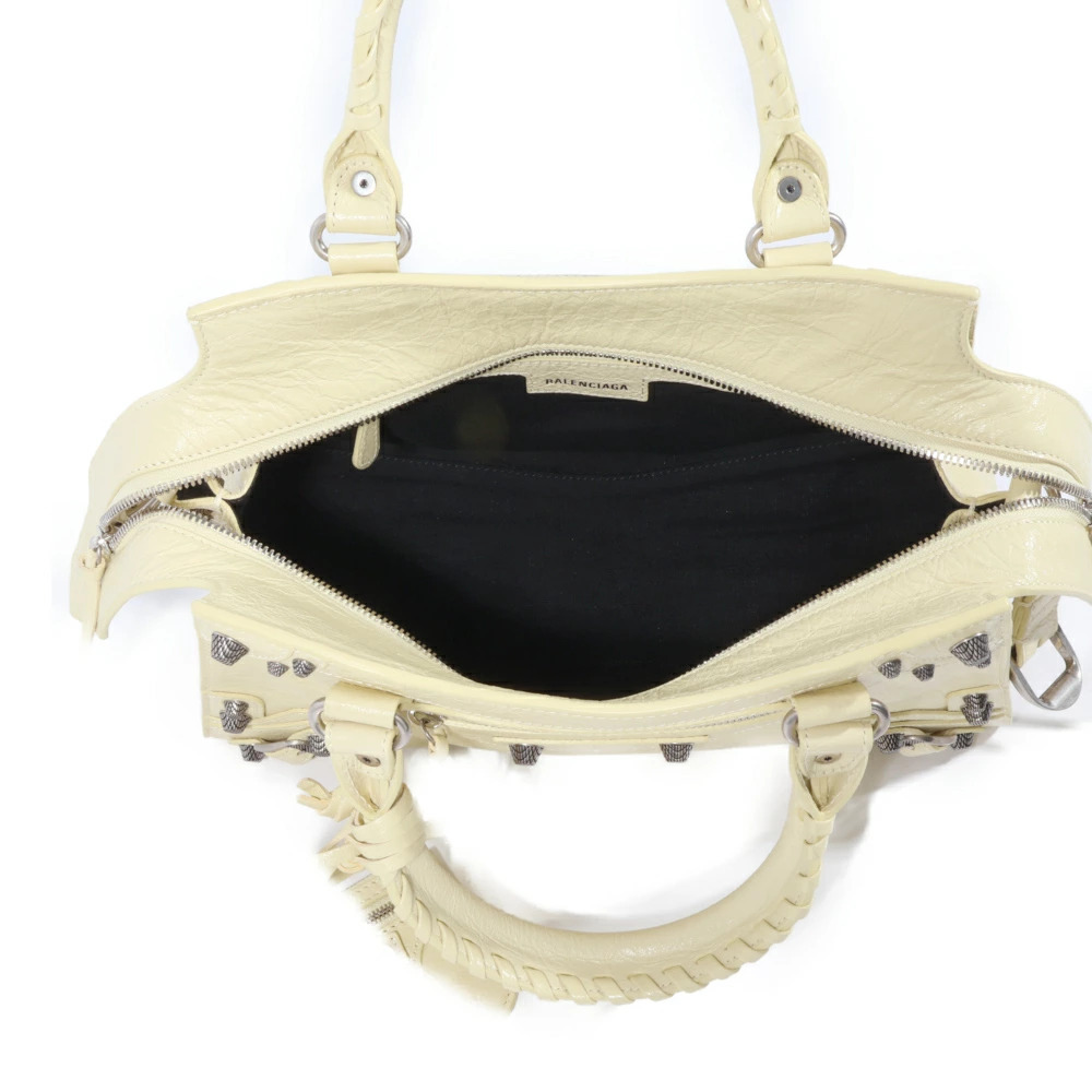 BALENCIAGA Neo Cagol City Handbag Shoulder Bag Leather Yellow - Picture 6 of 6